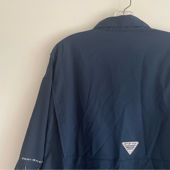 NEW COLUMBIA PFG UPF CRYSTAL SPRINGS LONG SLEEVE BUTTON FRONT FISHING SHIRT BLUE - Picture 10 of 11